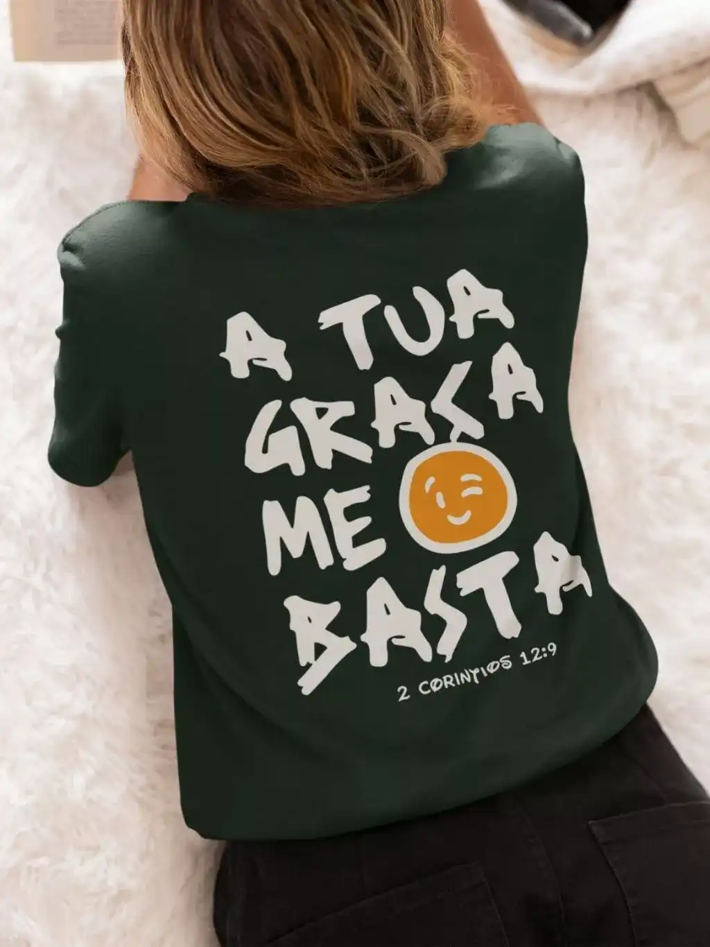 Imagem produto Camiseta Blusinha Feminina Religiosa Frase Estampada Algodão Premium