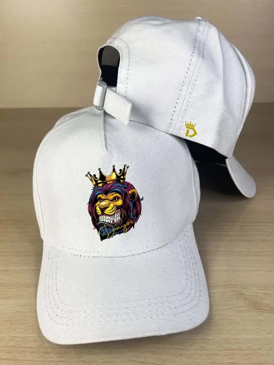 Imagem produto Bone Gospel Leao Juda Rei Fecho Fitão Trucker Aba Curva Unissex Swag Strapback